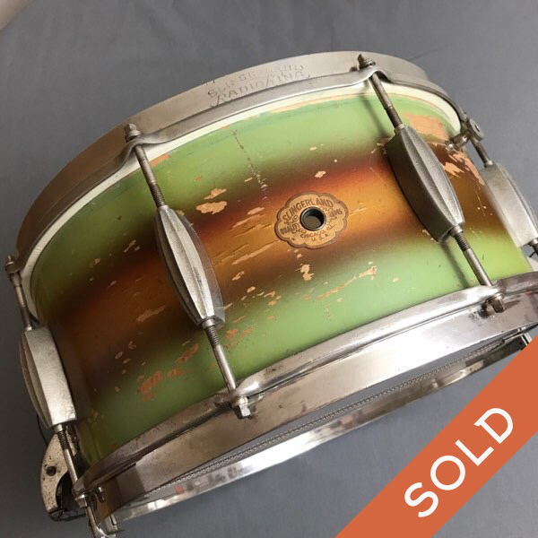 Slingerland 6.5 Lime Green and gold Duco